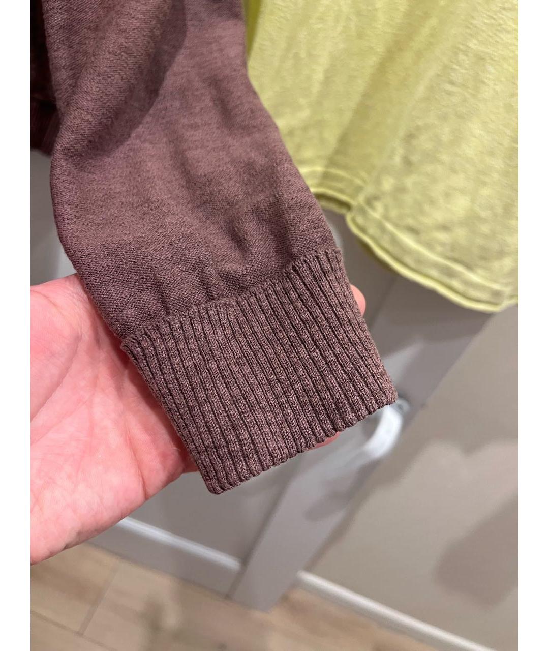 STONE ISLAND Коричневый хлопковый джемпер / свитер, фото 4