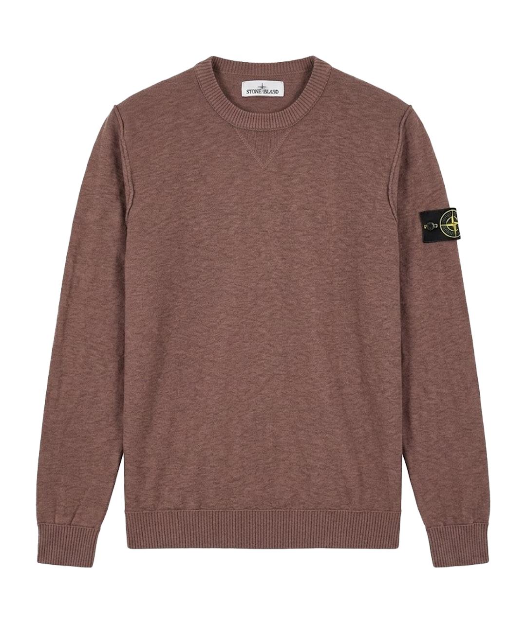 STONE ISLAND Коричневый хлопковый джемпер / свитер, фото 1