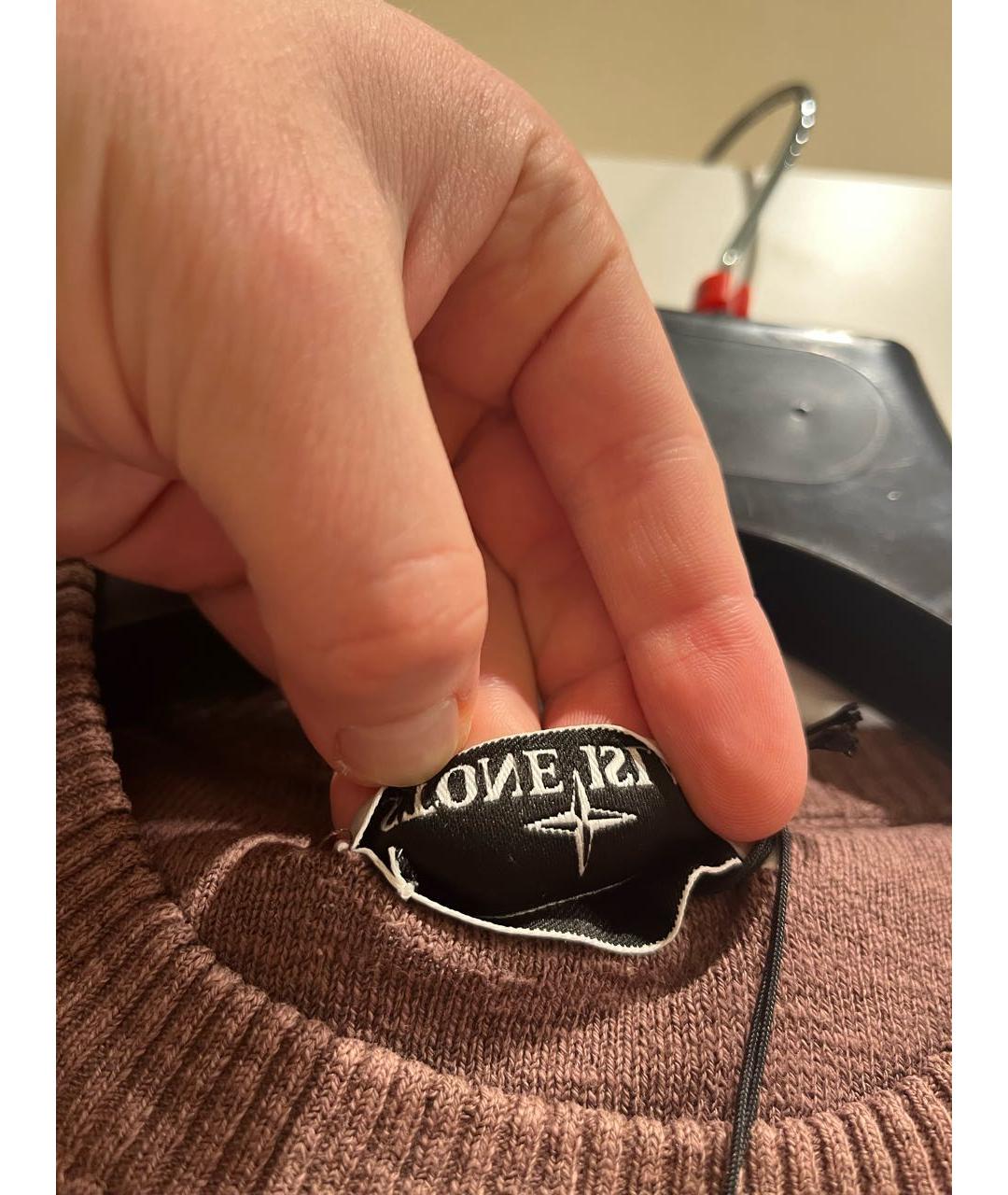 STONE ISLAND Коричневый хлопковый джемпер / свитер, фото 5