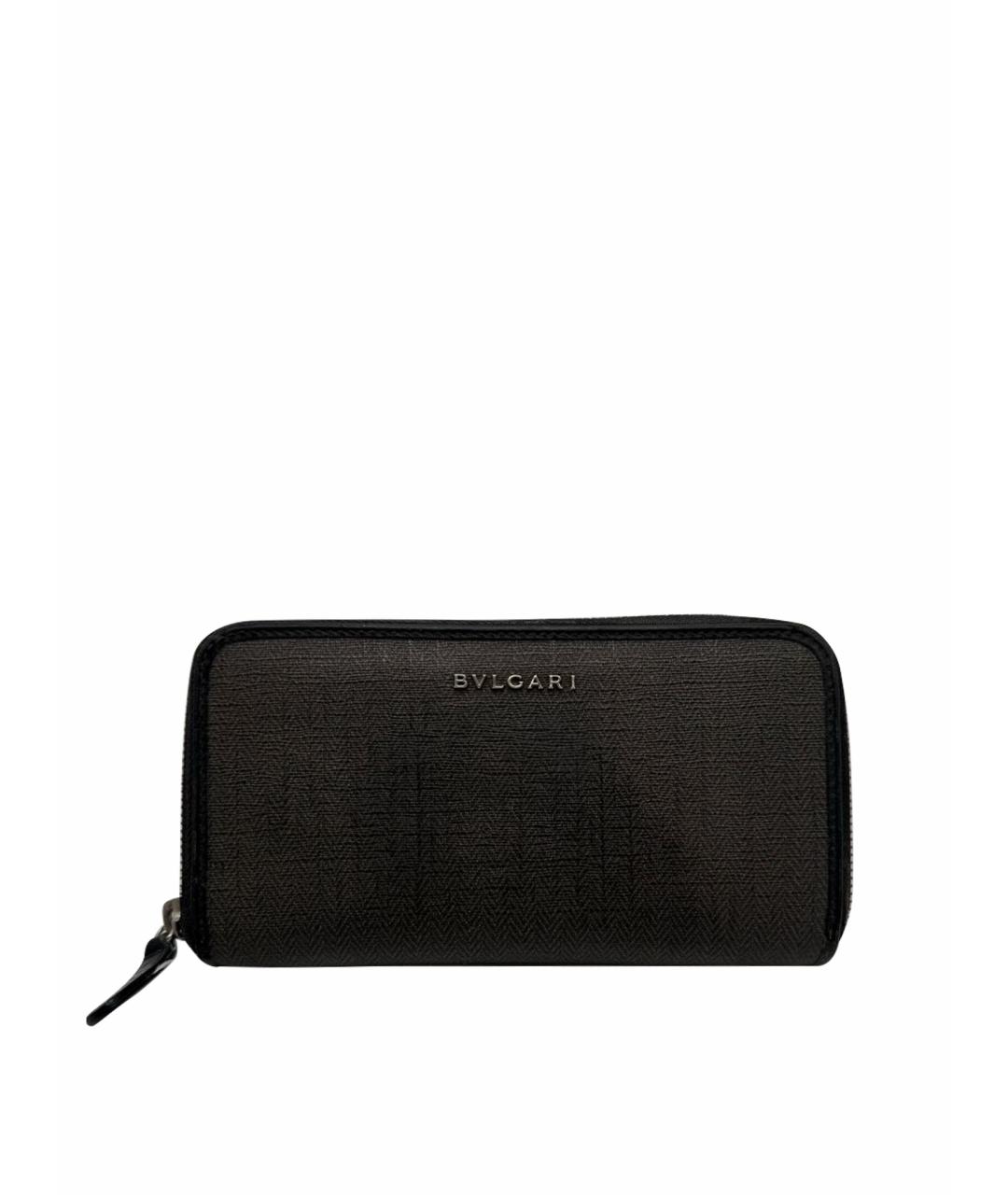 BVLGARI Хаки кожаный кошелек, фото 1