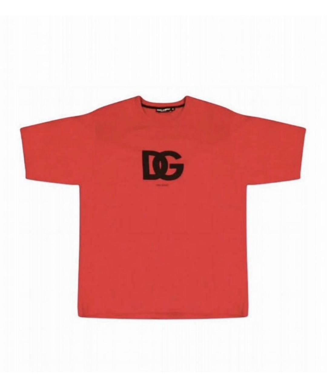 DOLCE&GABBANA Красная хлопковая футболка, фото 3