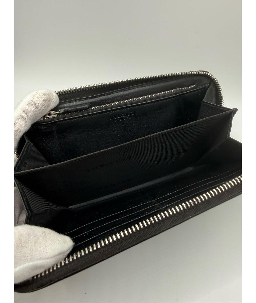 BVLGARI Хаки кожаный кошелек, фото 4