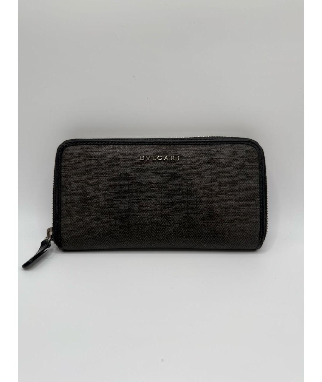 BVLGARI Хаки кожаный кошелек, фото 6