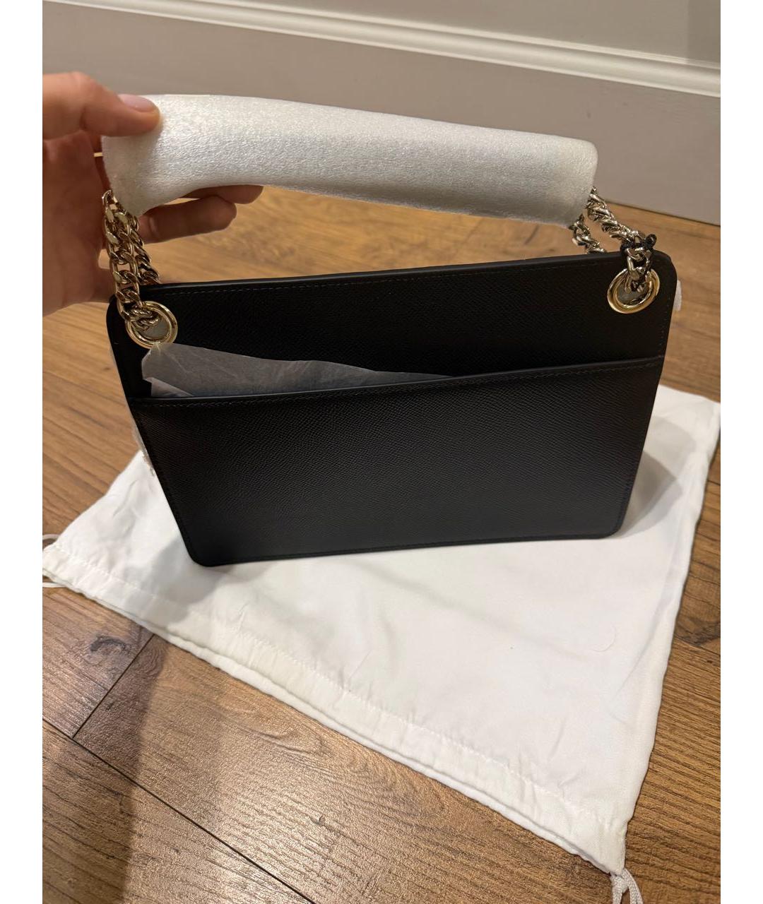 FURLA Черная кожаная сумка через плечо, фото 6