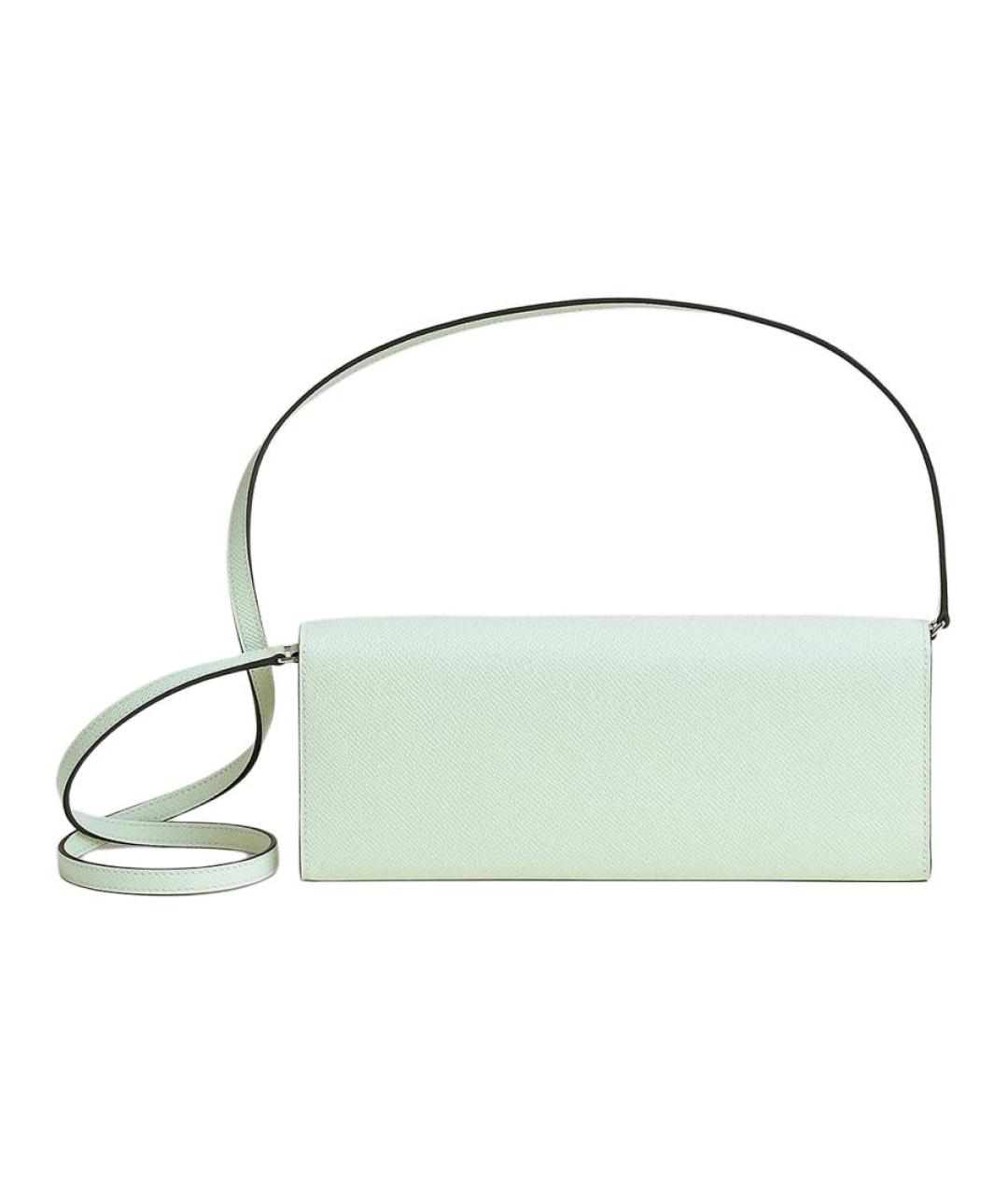 HERMES Салатовая кожаная сумка через плечо, фото 2