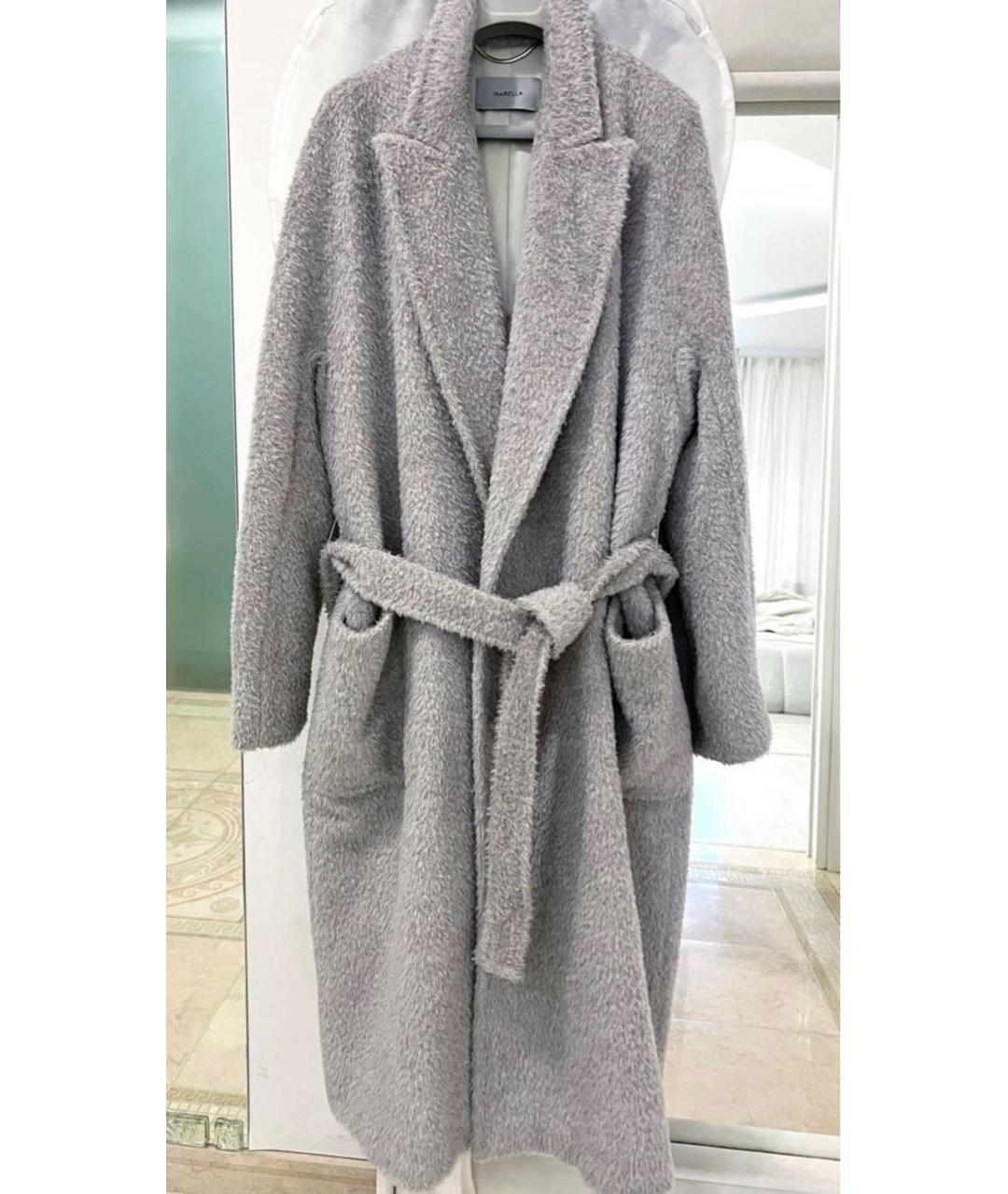 MARELLA Серое шерстяное пальто, фото 8