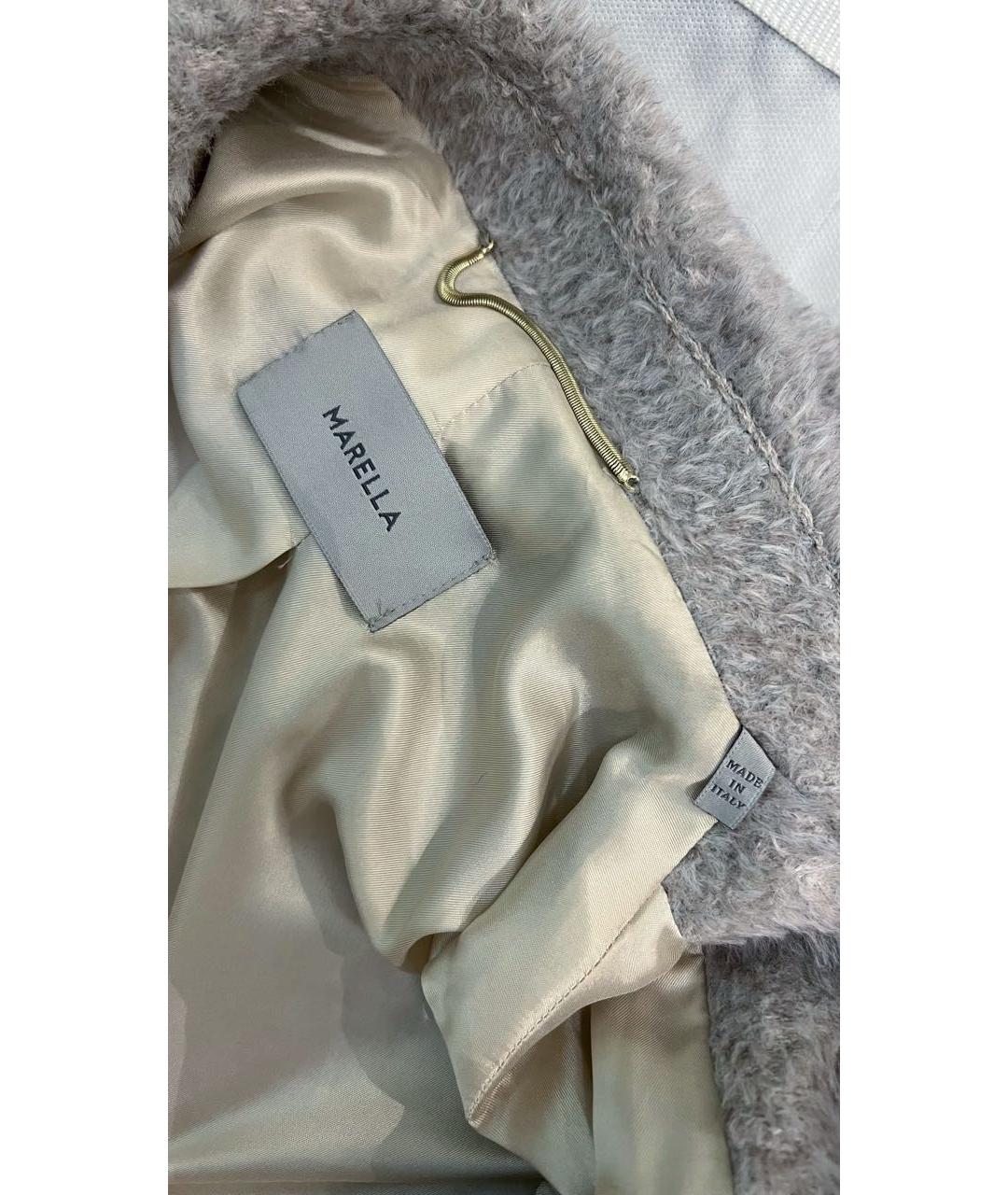 MARELLA Серое шерстяное пальто, фото 9