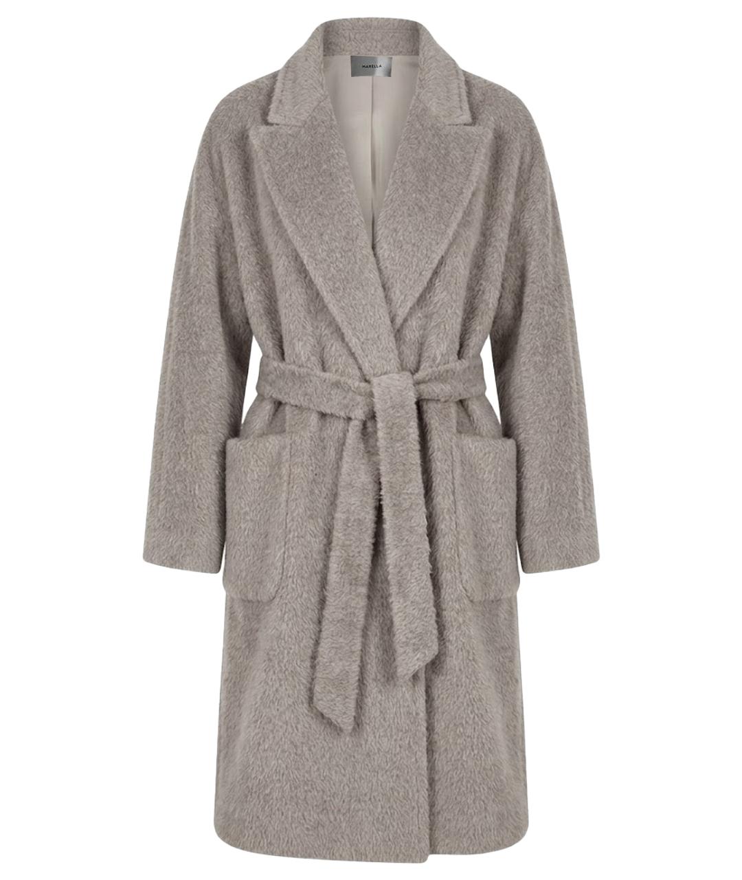 MARELLA Серое шерстяное пальто, фото 1