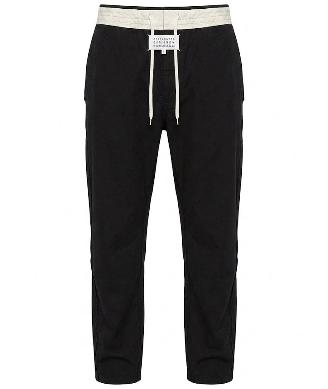 MAISON MARGIELA Темно-синие хлопковые брюки чинос, фото 1