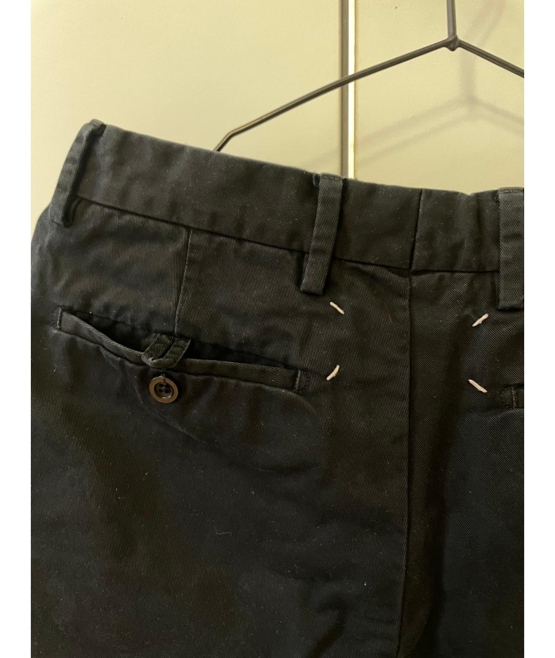 MAISON MARGIELA Темно-синие хлопковые брюки чинос, фото 4