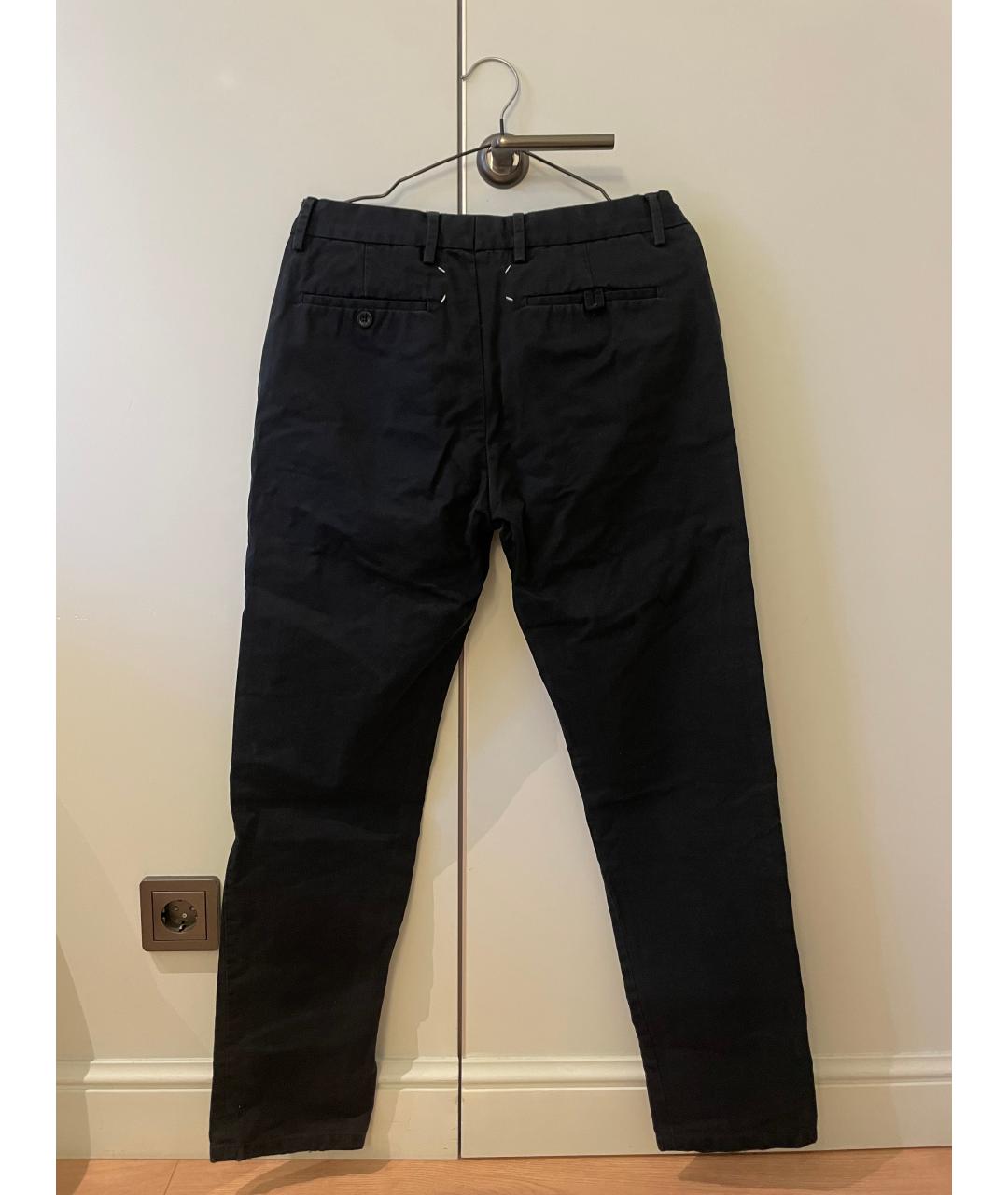 MAISON MARGIELA Темно-синие хлопковые брюки чинос, фото 5