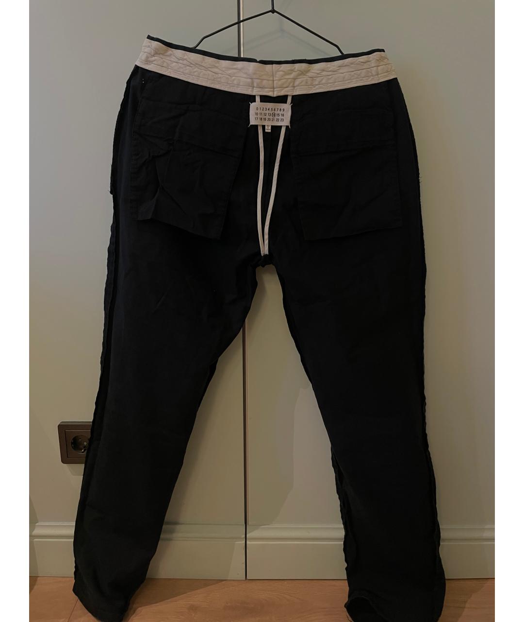 MAISON MARGIELA Темно-синие хлопковые брюки чинос, фото 7