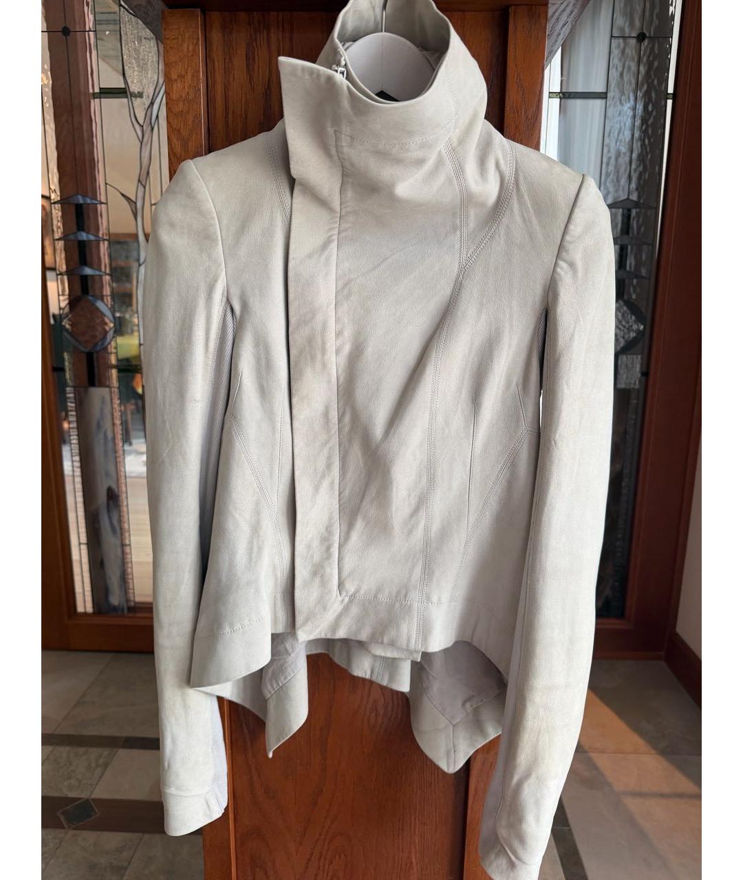 RICK OWENS Бежевая замшевая куртка, фото 2