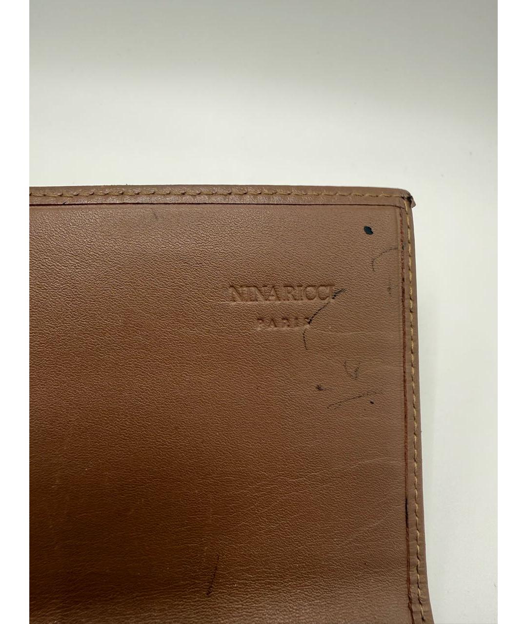 NINA RICCI Коричневый кожаный кошелек, фото 5