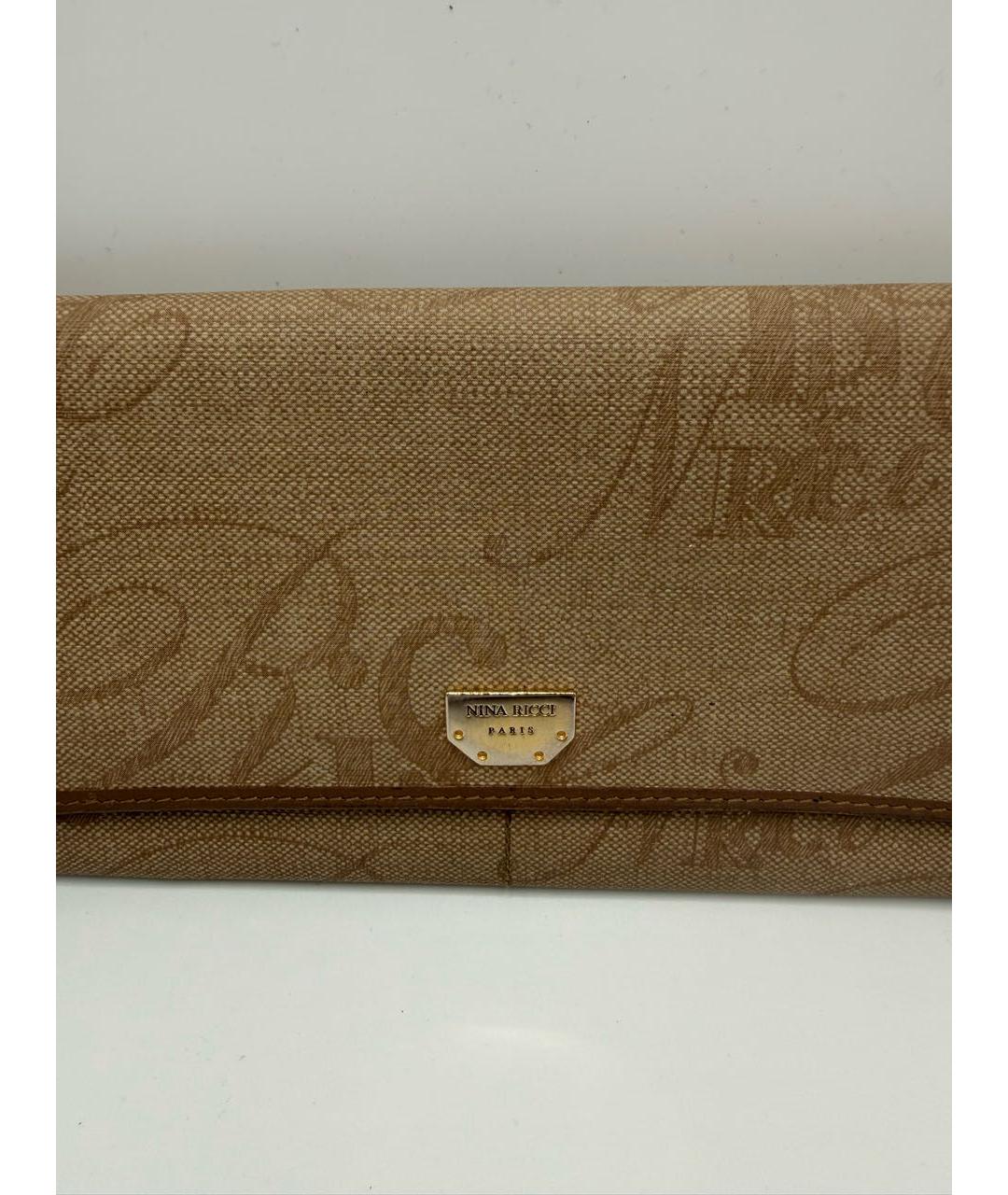 NINA RICCI Коричневый кожаный кошелек, фото 3