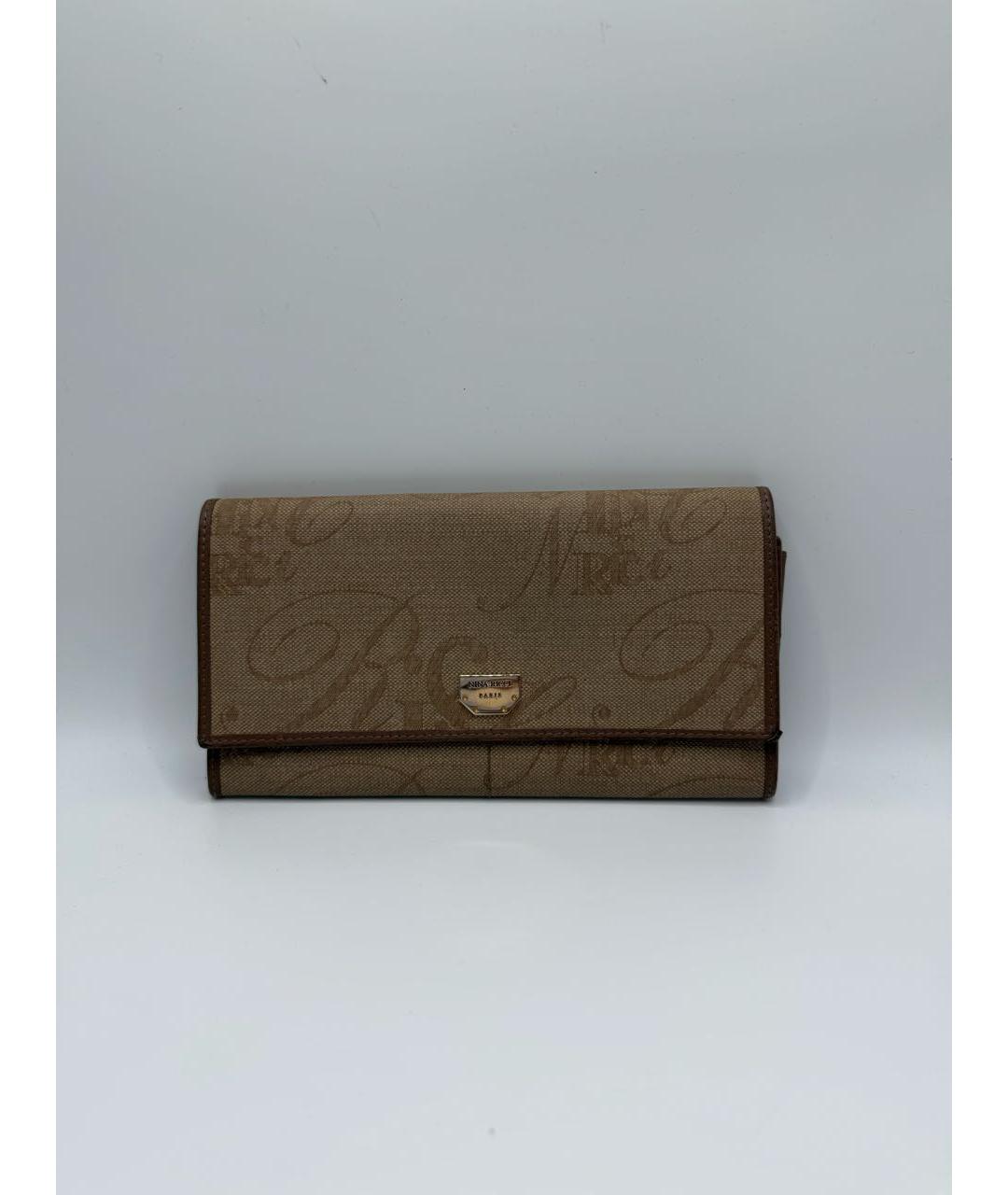 NINA RICCI Коричневый кожаный кошелек, фото 6
