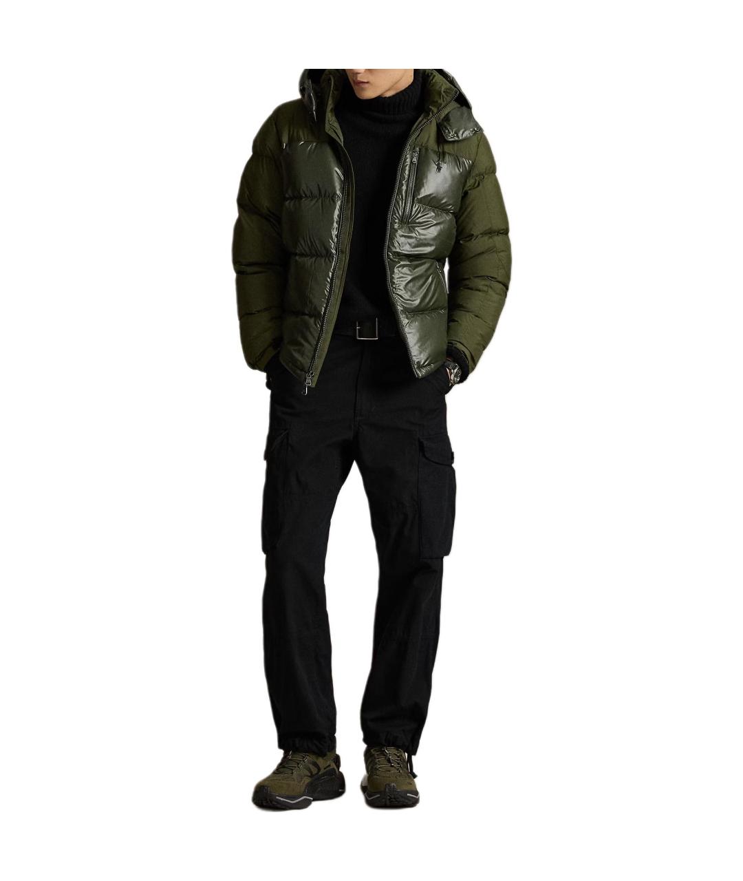 POLO RALPH LAUREN Зеленый пуховик, фото 4