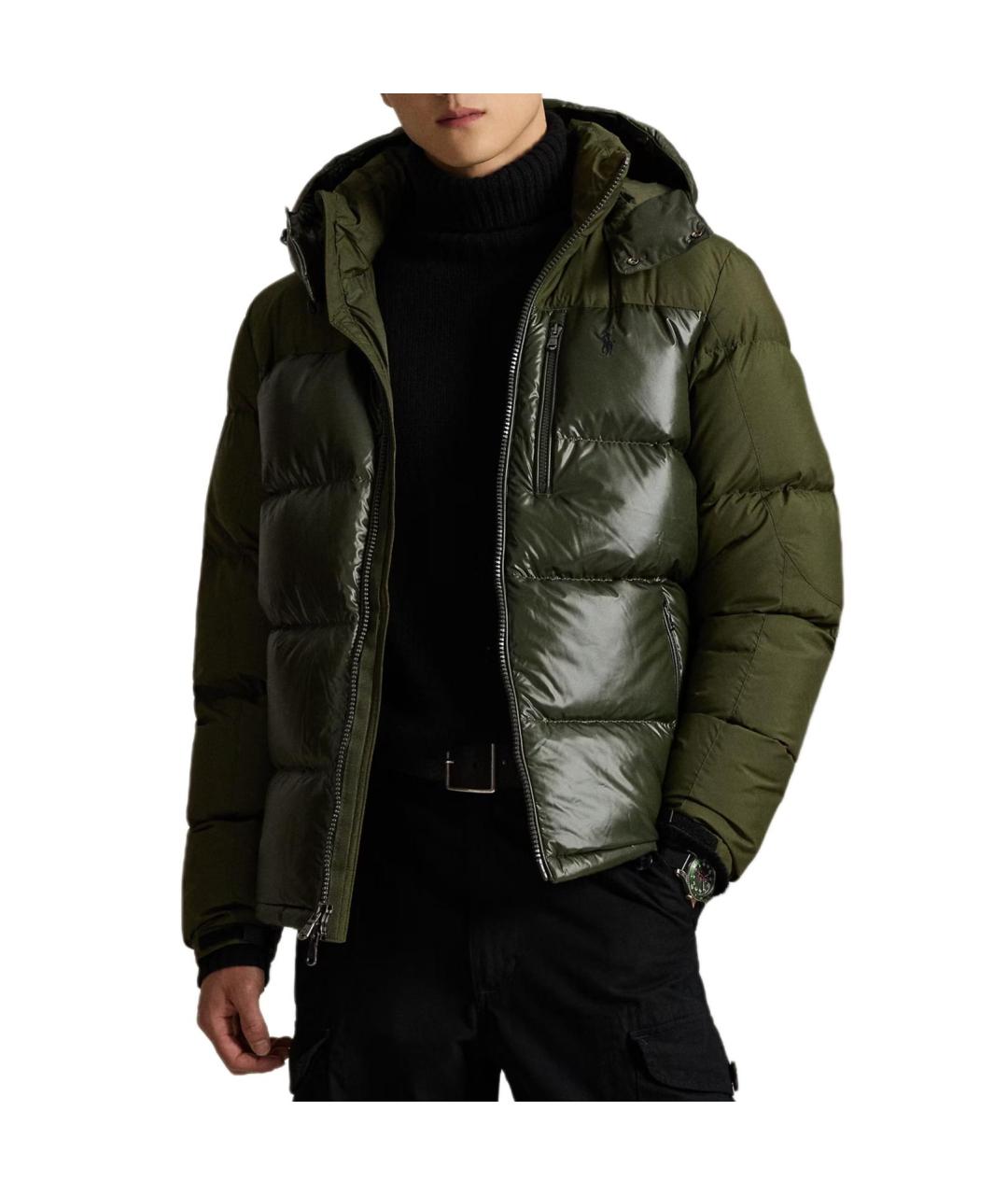 POLO RALPH LAUREN Зеленый пуховик, фото 2