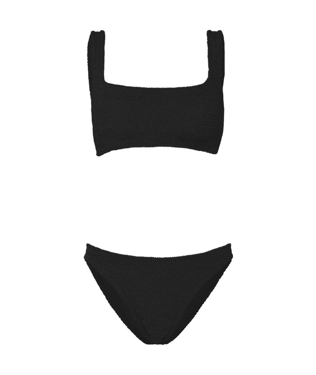 HUNZA G Черный полиамидовый купальник, фото 1