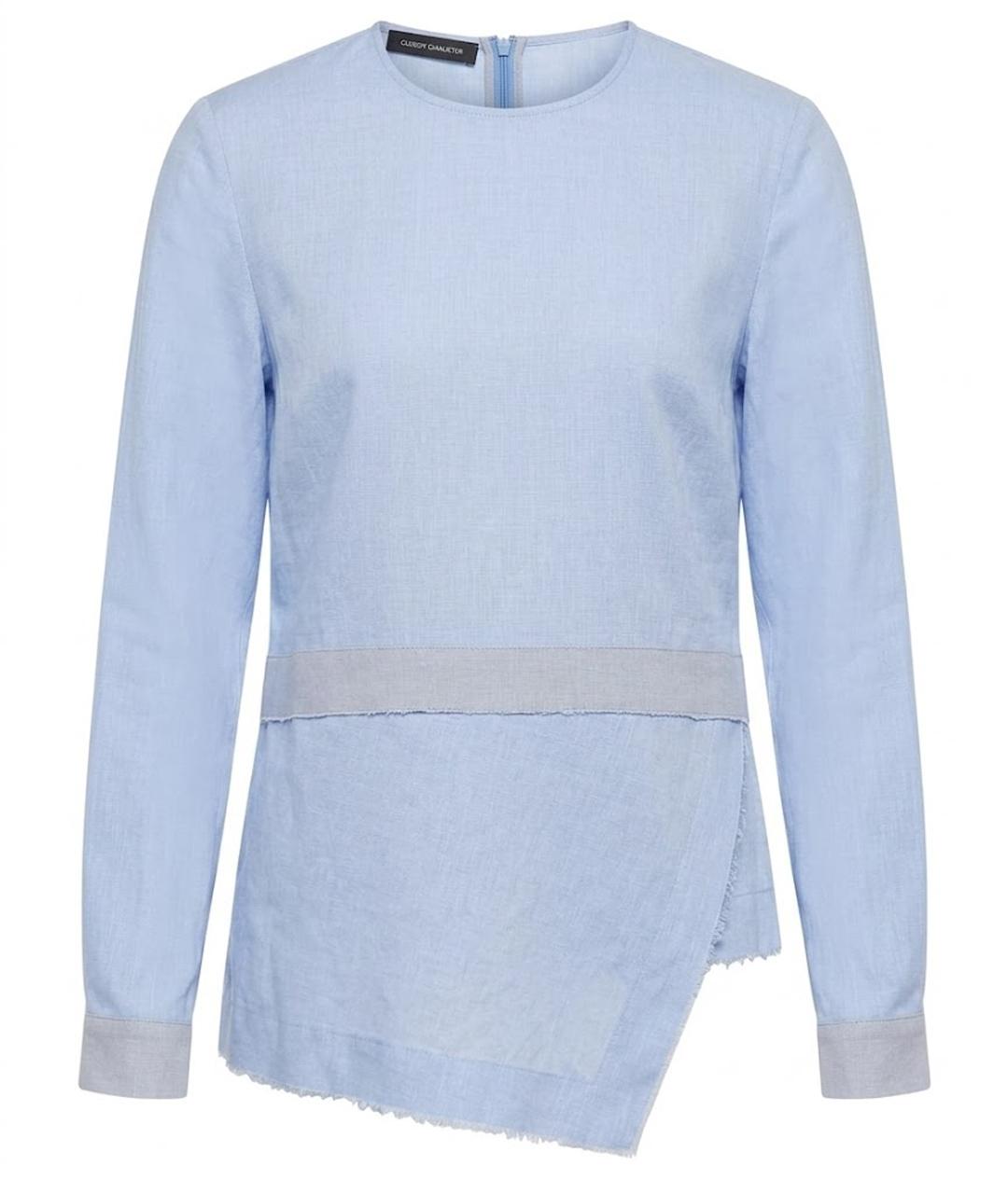 CEDRIC CHARLIER Голубая хлопковая блузы, фото 1