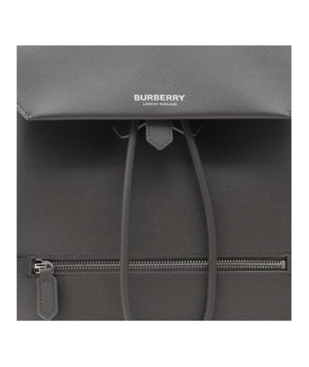 BURBERRY Серый кожаный рюкзак, фото 2
