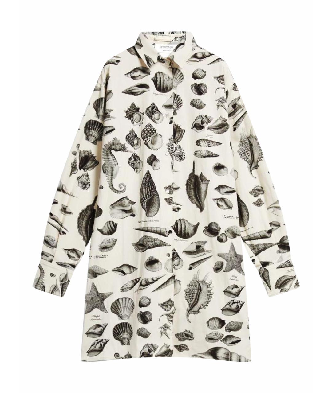 SPORTMAX Бежевое деним повседневное платье, фото 1