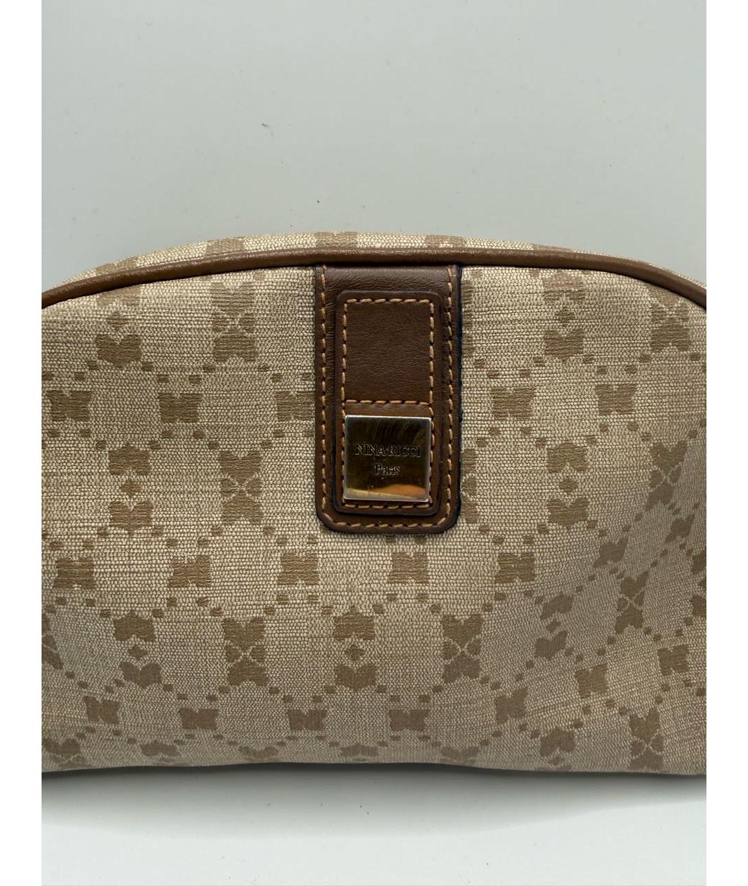 NINA RICCI Бежевый кожаный кошелек, фото 3