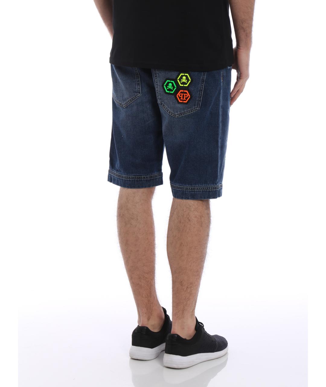 PHILIPP PLEIN Синие деним шорты, фото 7
