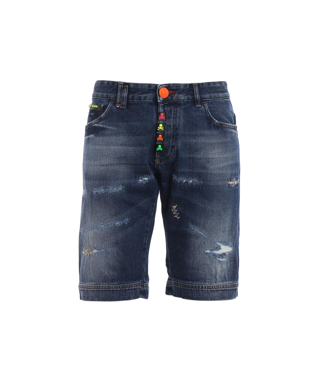 PHILIPP PLEIN Синие деним шорты, фото 8