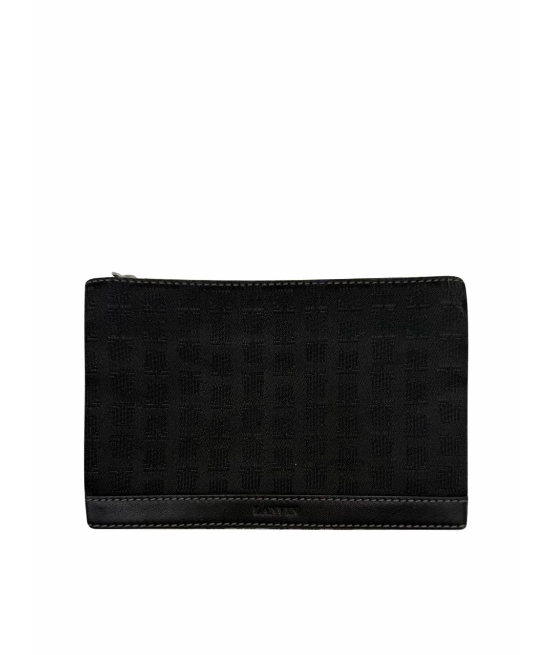 LANVIN Черный кожаный кошелек, фото 7