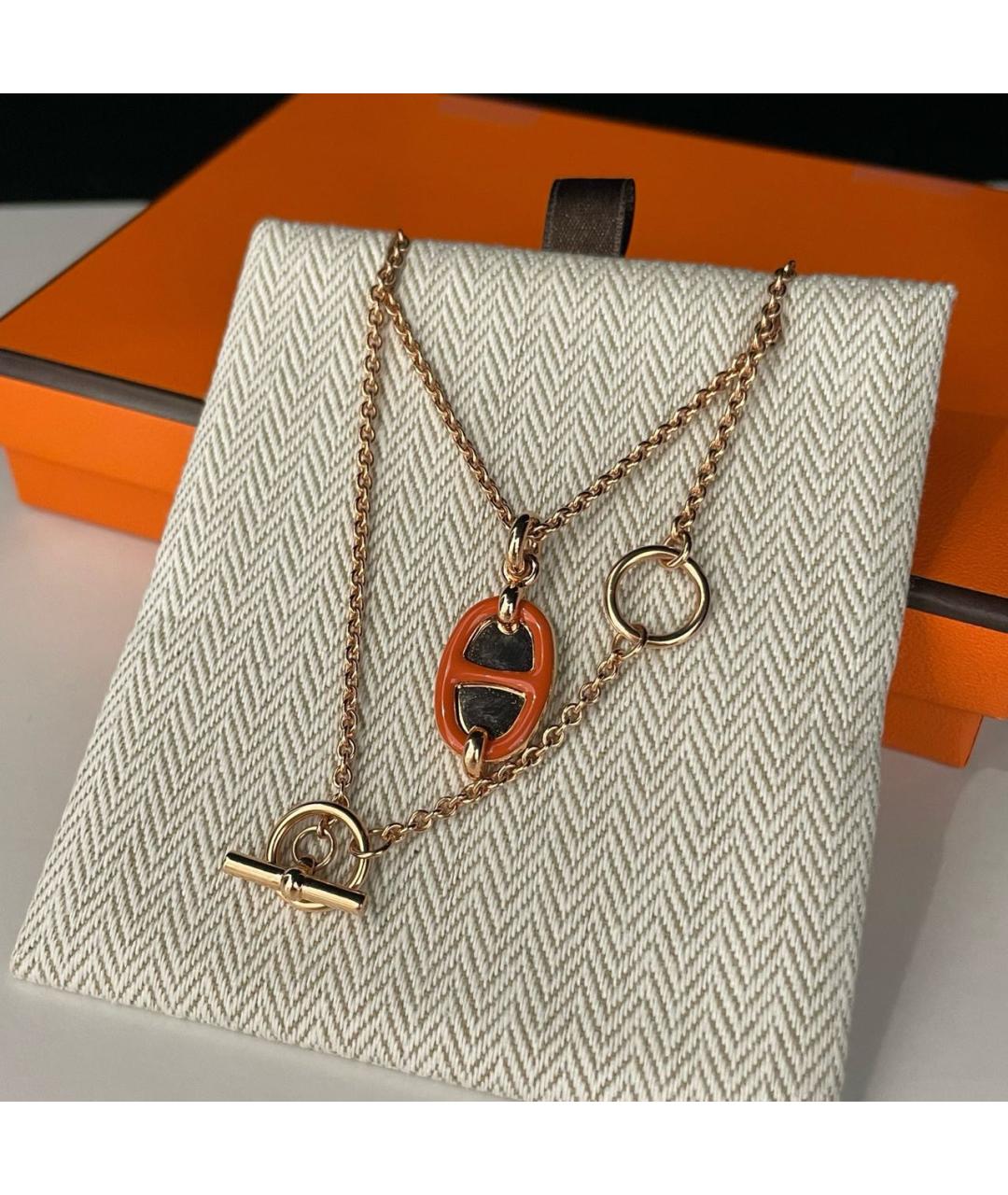 HERMES Оранжевое колье, фото 8