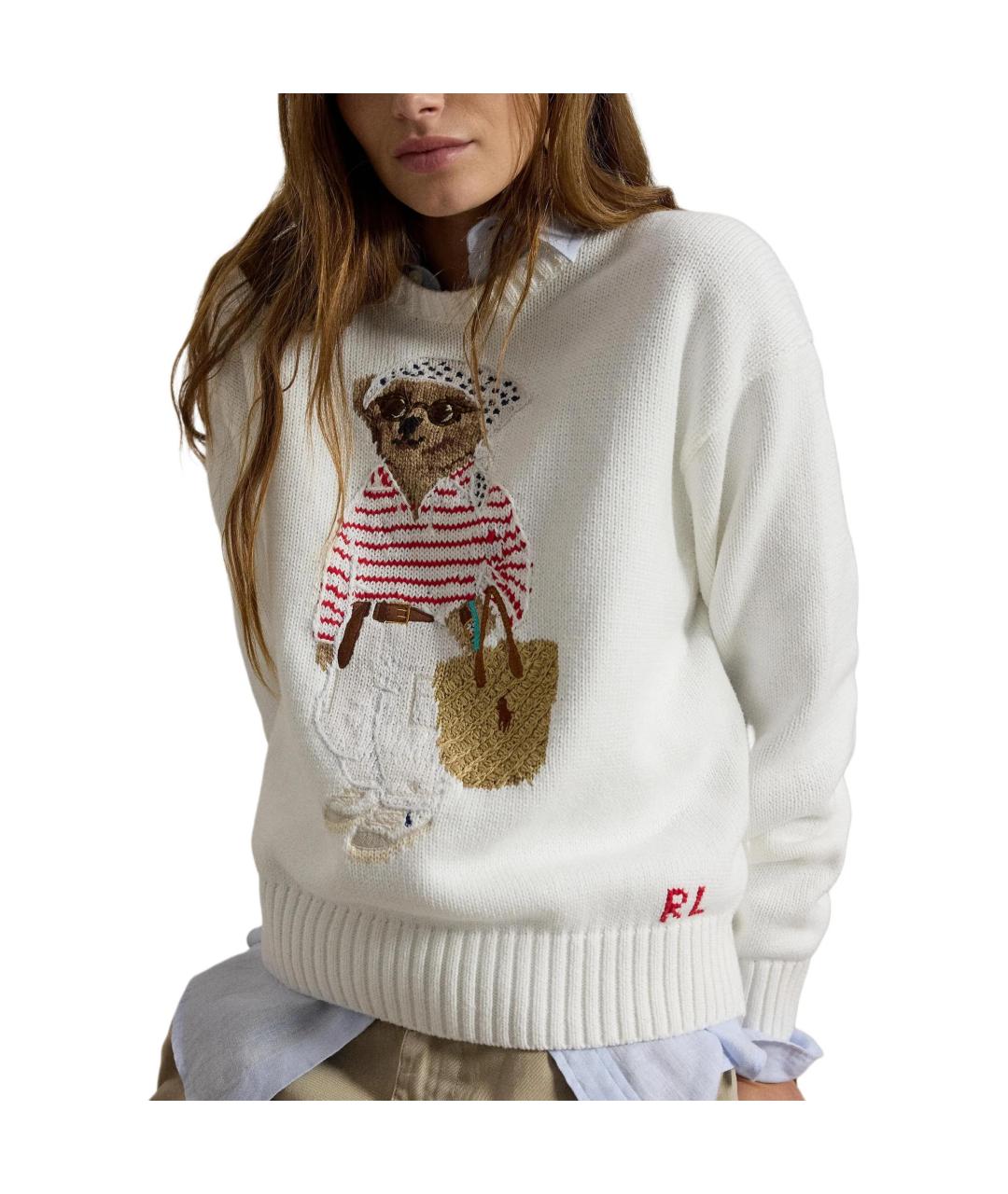 POLO RALPH LAUREN Белый джемпер / свитер, фото 4