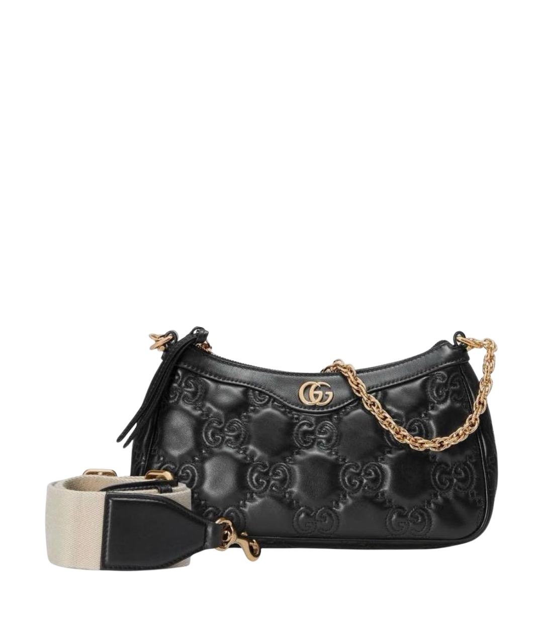 GUCCI Черная кожаная сумка через плечо, фото 1