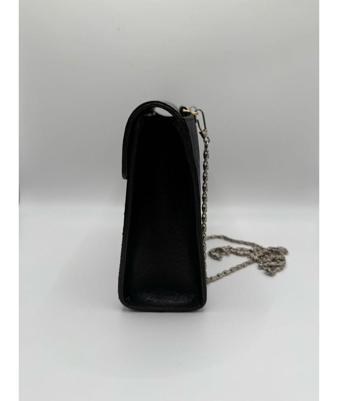 VALENTINO Черная кожаная сумка через плечо, фото 5