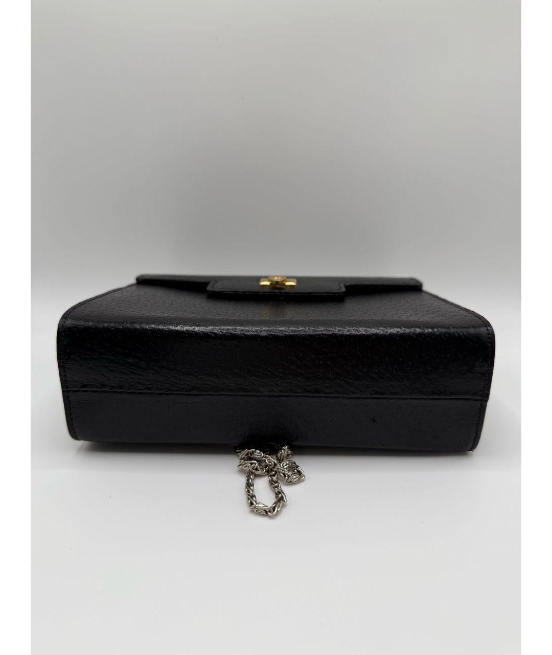 VALENTINO Черная кожаная сумка через плечо, фото 4