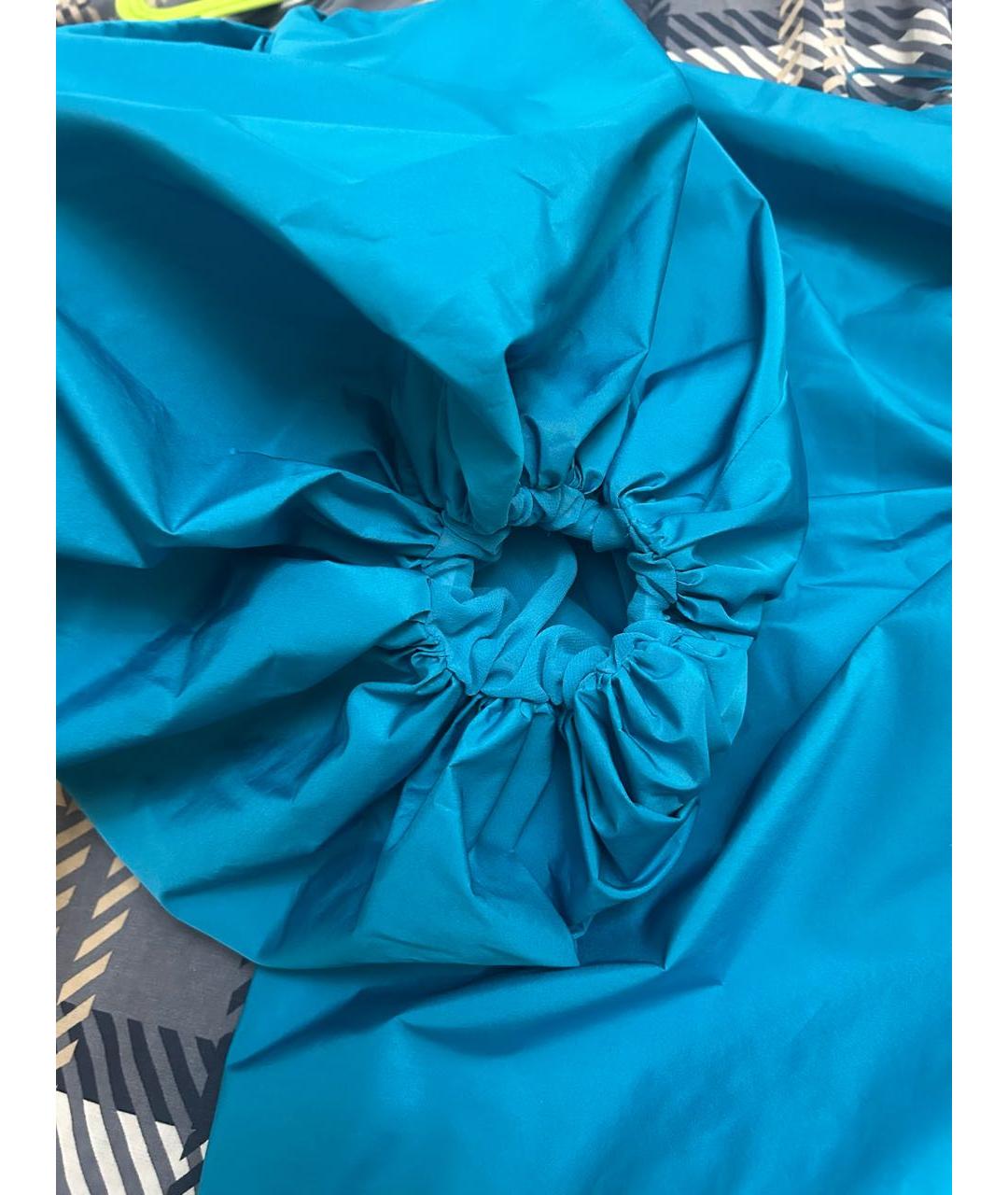 PINKO Синее полиэстеровое вечернее платье, фото 5