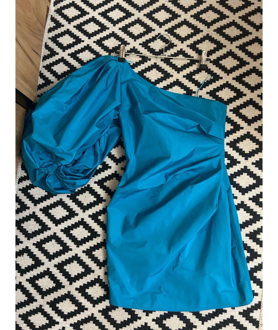 PINKO Синее полиэстеровое вечернее платье, фото 8