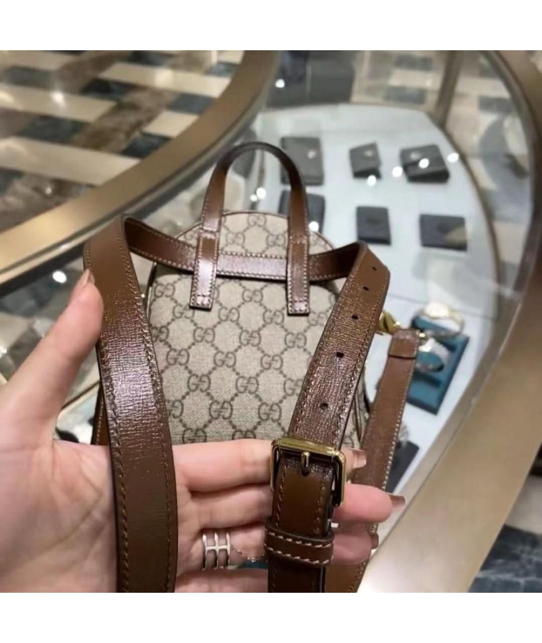 GUCCI Бежевый рюкзак, фото 7