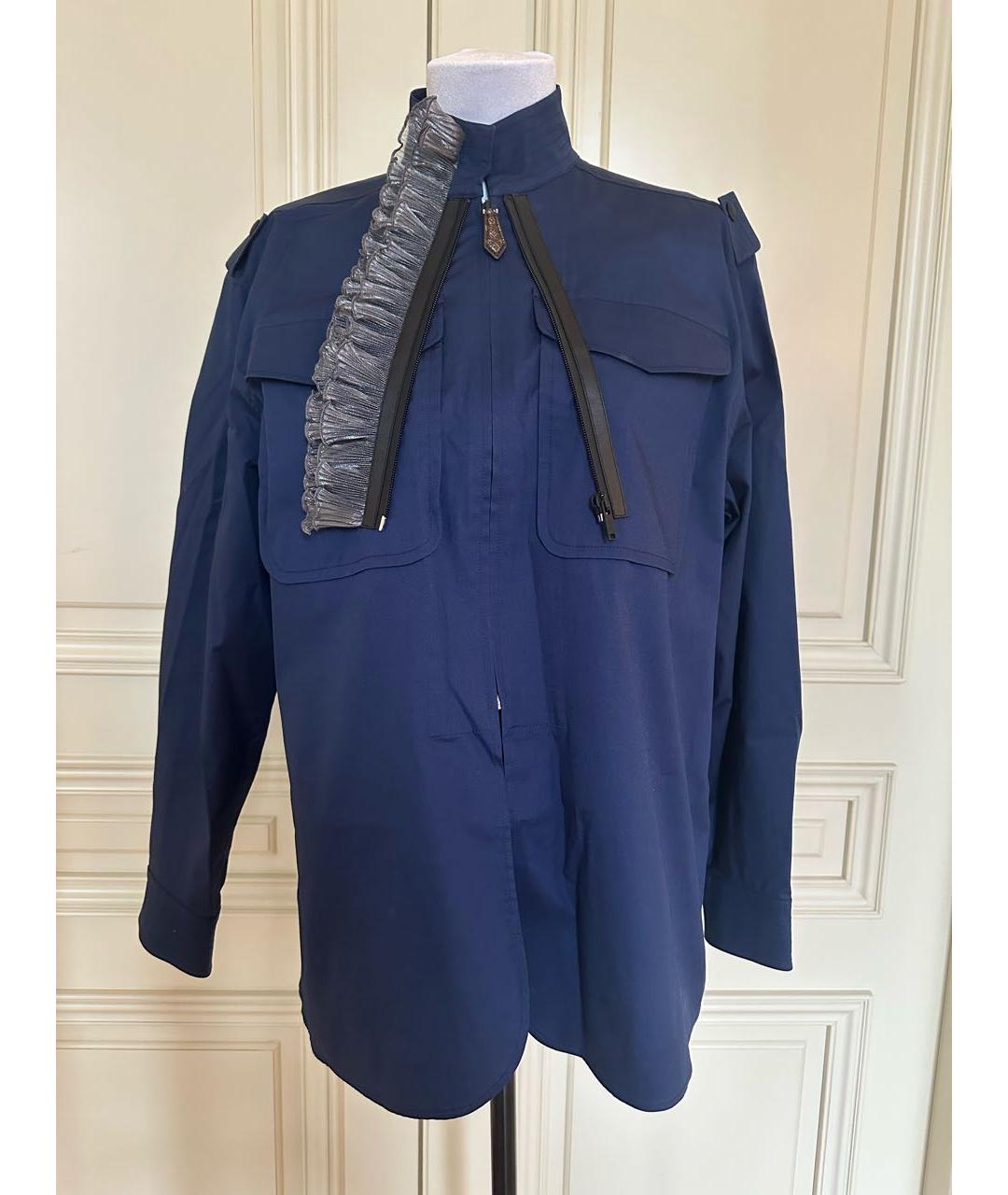 LOUIS VUITTON Темно-синяя хлопковая рубашка, фото 6
