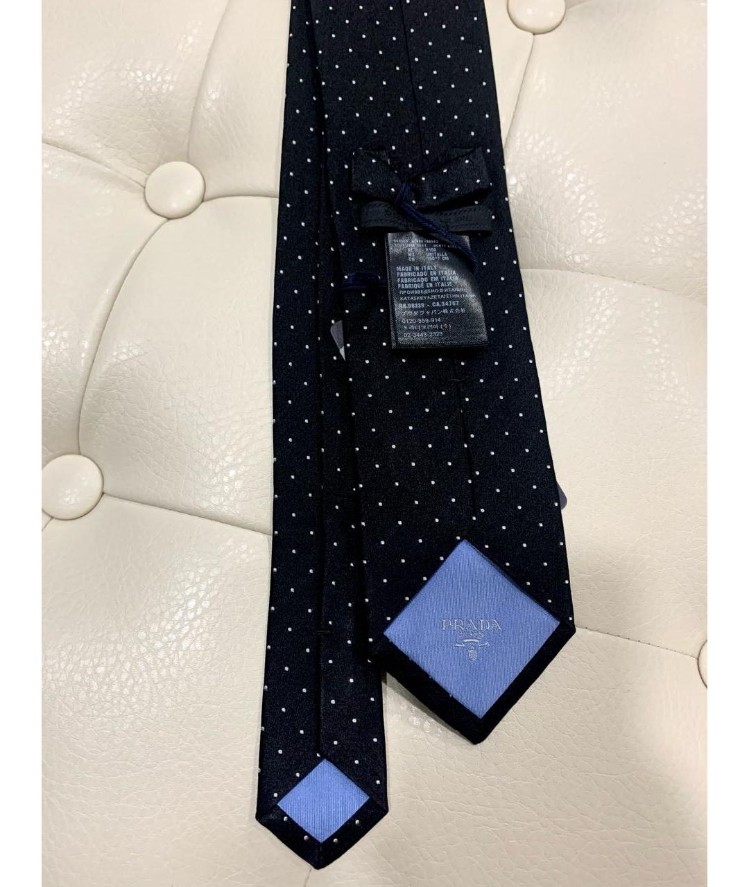 PRADA Черный шелковый галстук, фото 3