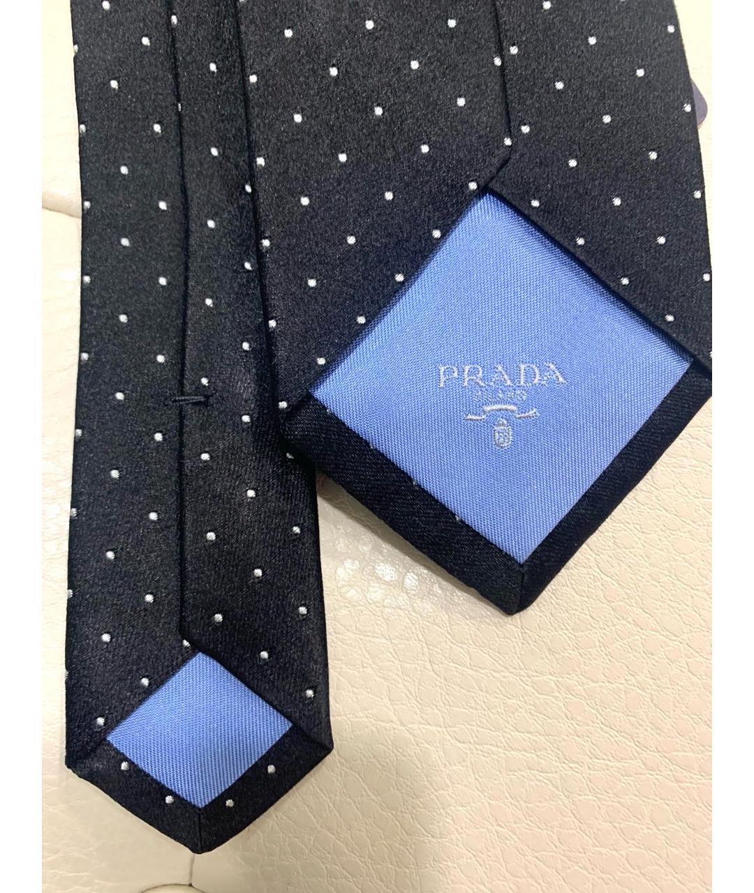 PRADA Черный шелковый галстук, фото 4
