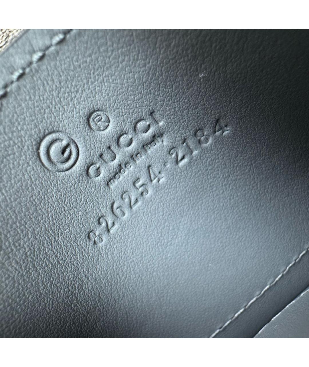 GUCCI Антрацитовый кожаный кардхолдер, фото 4