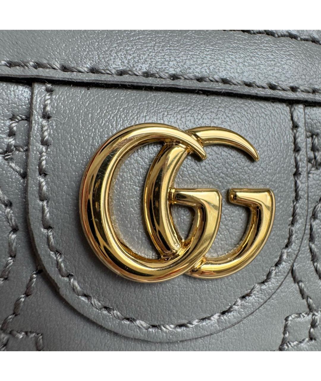 GUCCI Антрацитовый кожаный кардхолдер, фото 5