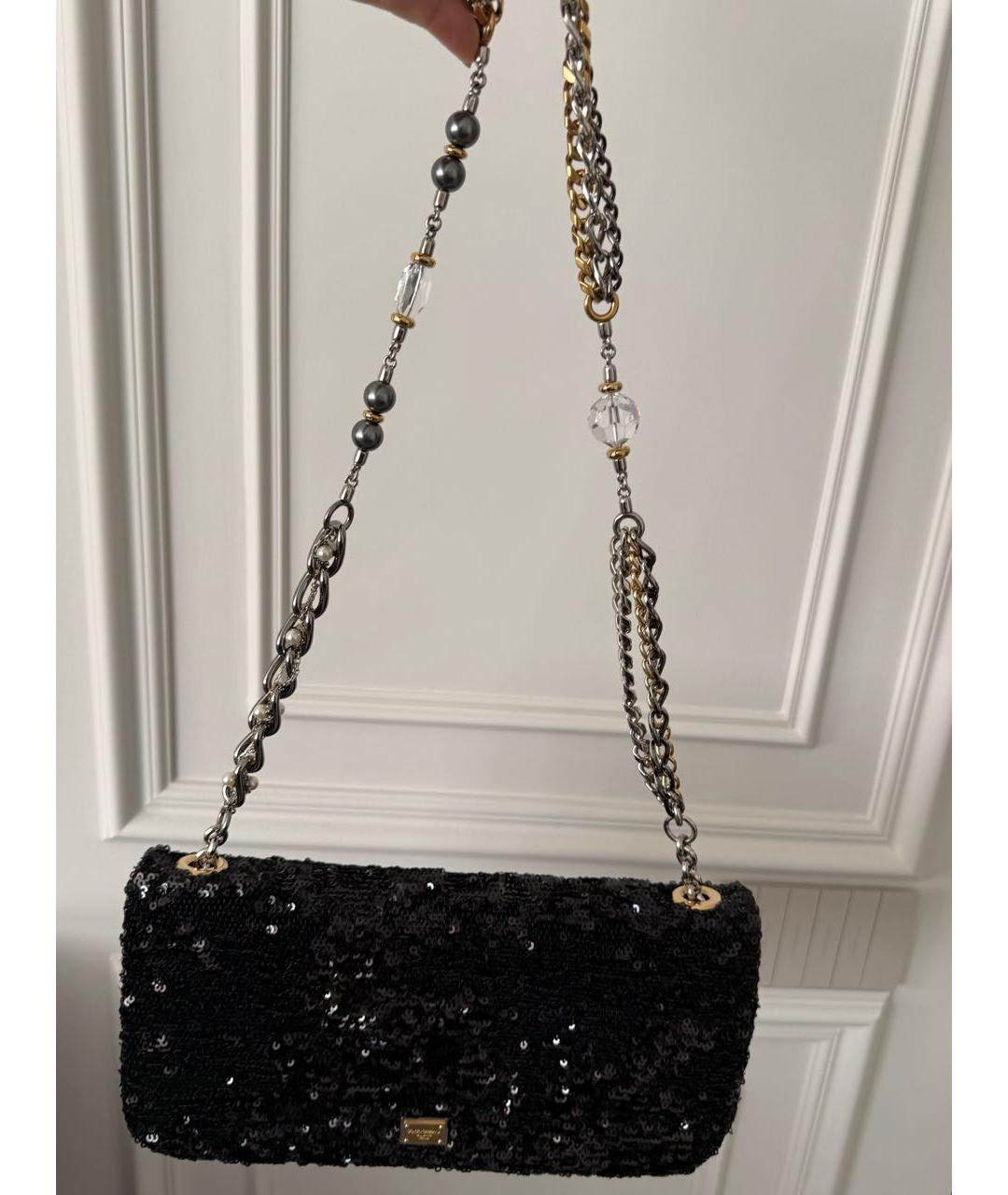 DOLCE&GABBANA Черная сумка через плечо, фото 6