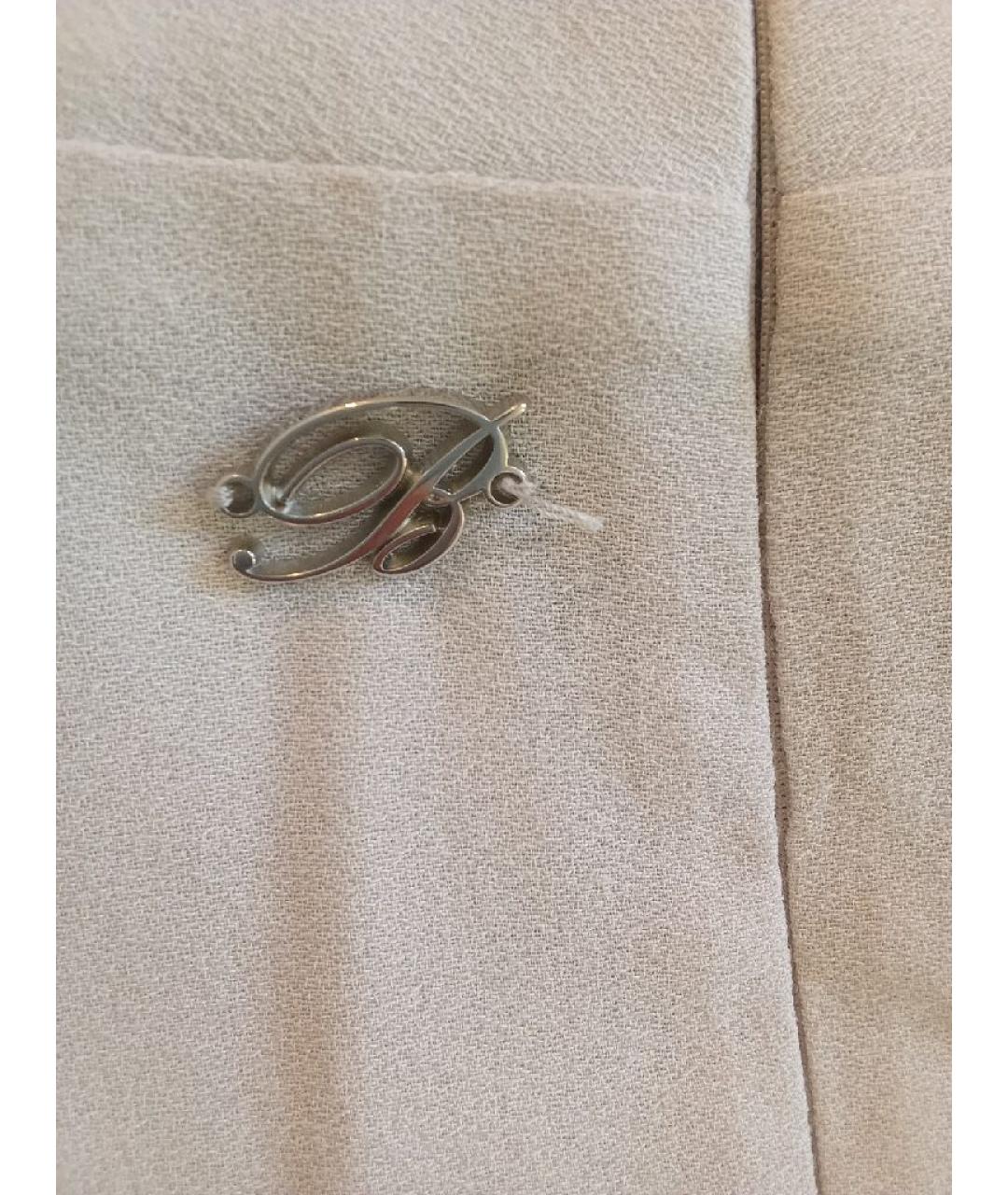 BLUMARINE Серое вискозное коктейльное платье, фото 5