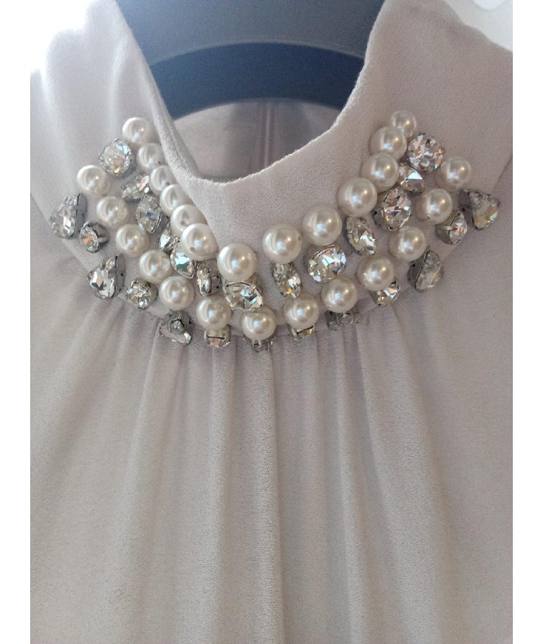 BLUMARINE Серое вискозное коктейльное платье, фото 3