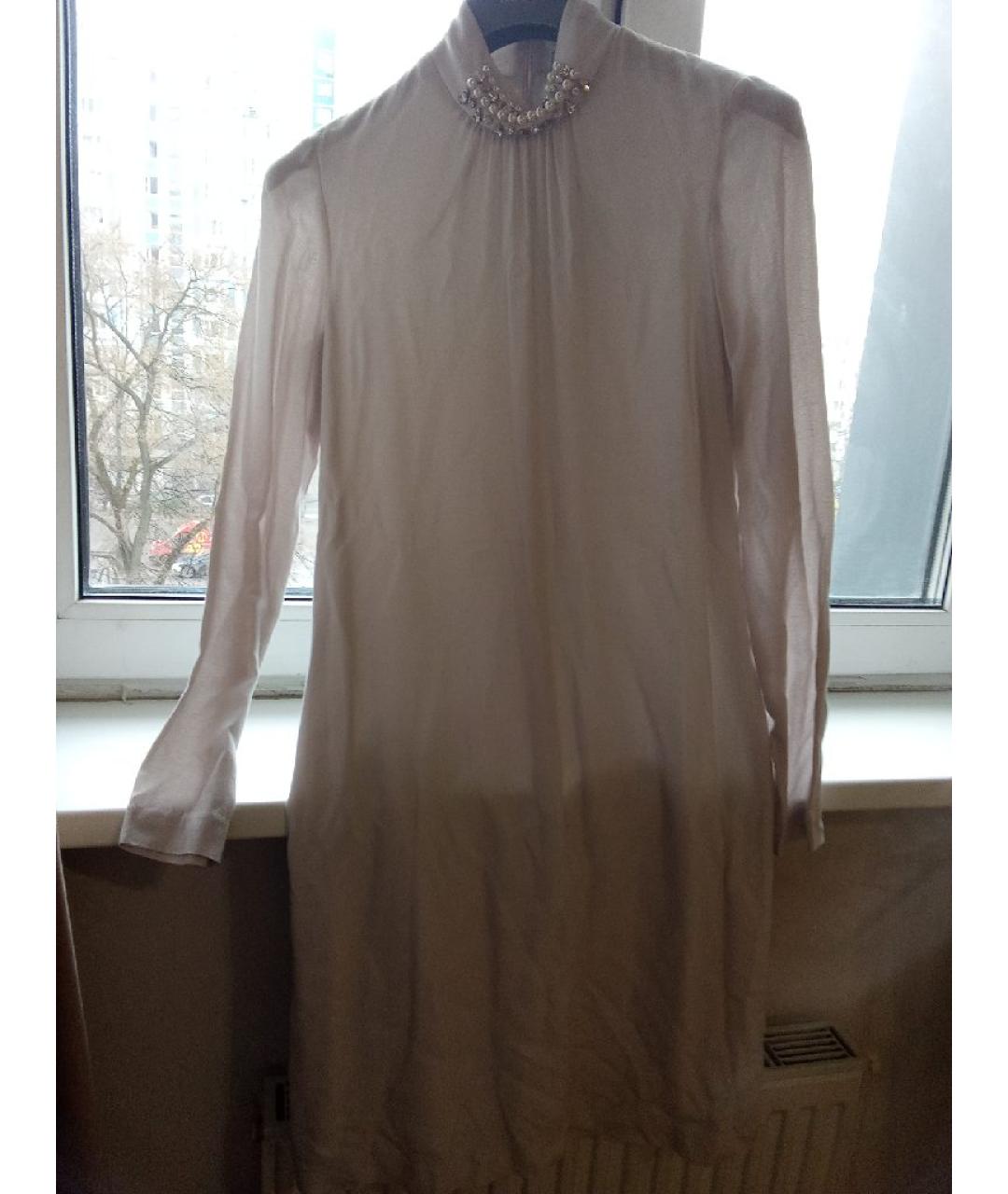 BLUMARINE Серое вискозное коктейльное платье, фото 7