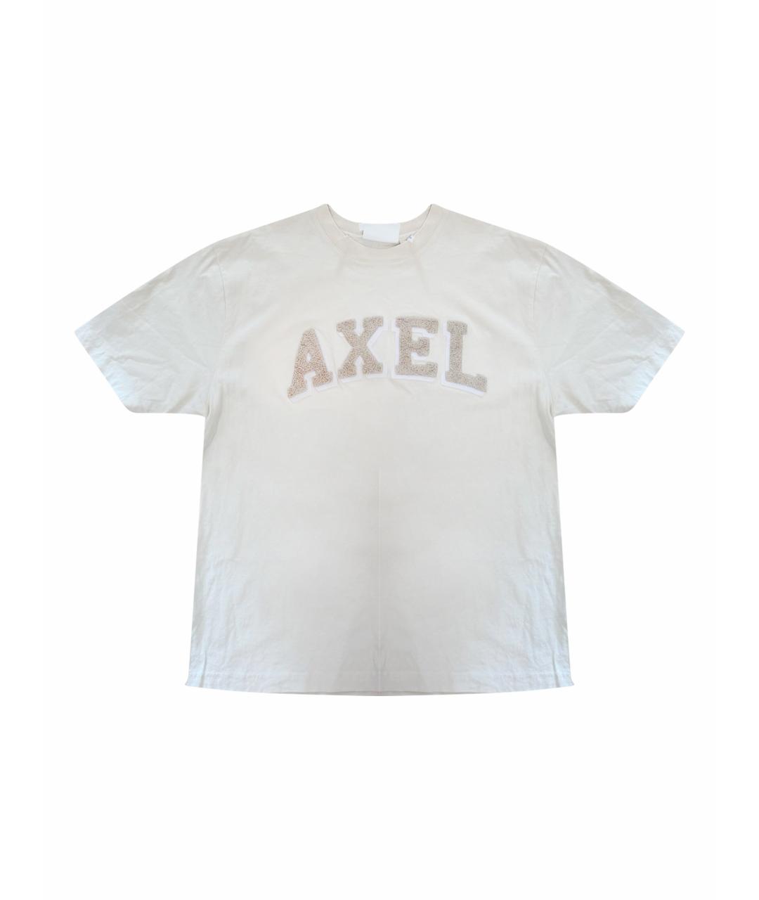 AXEL ARIGATO Бежевая хлопковая футболка, фото 1