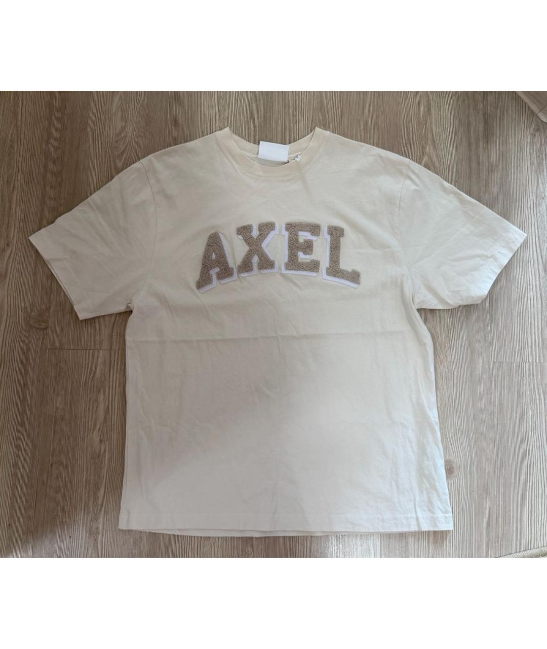 AXEL ARIGATO Бежевая хлопковая футболка, фото 5