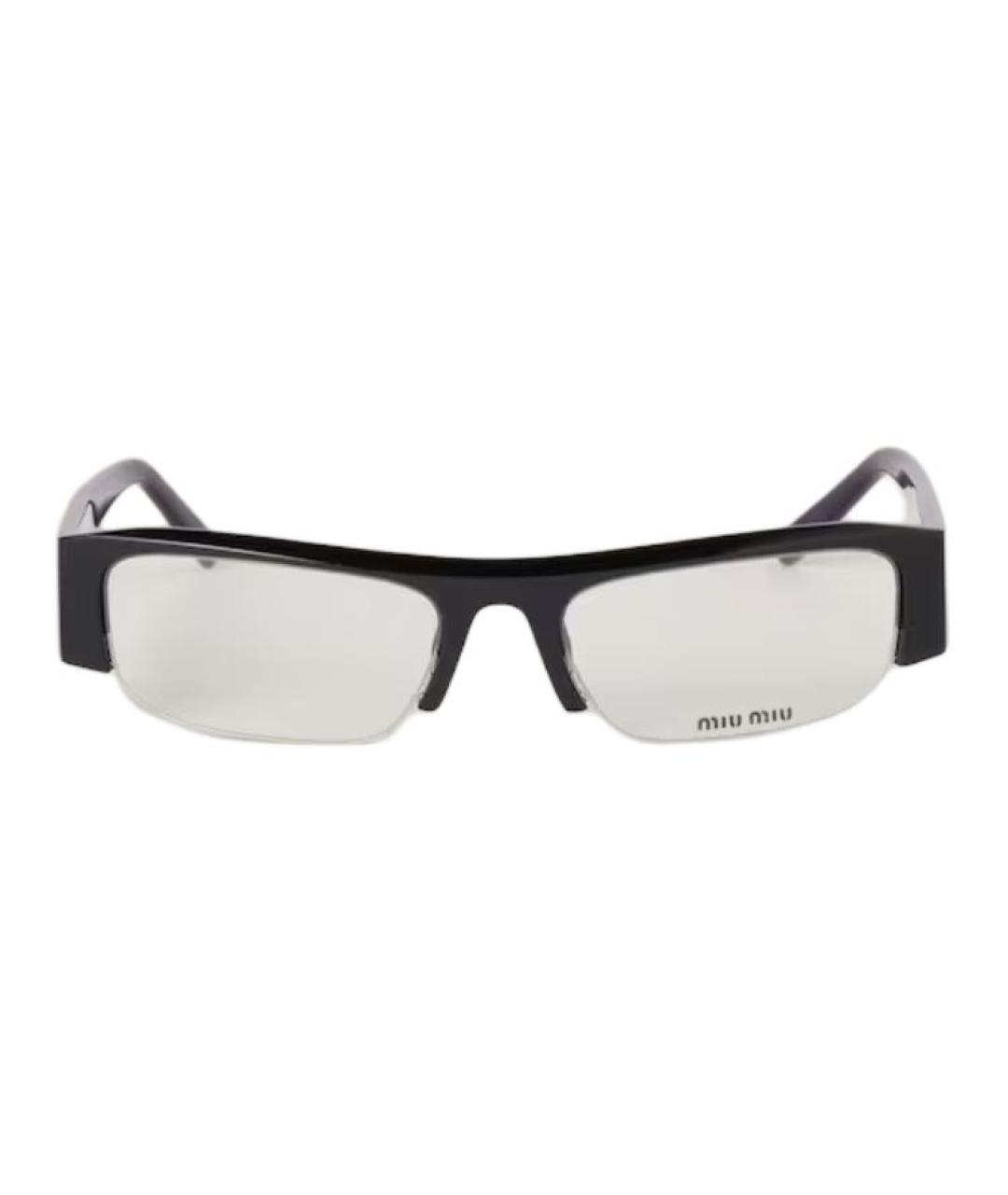 MIU MIU Черные пластиковые солнцезащитные очки, фото 1